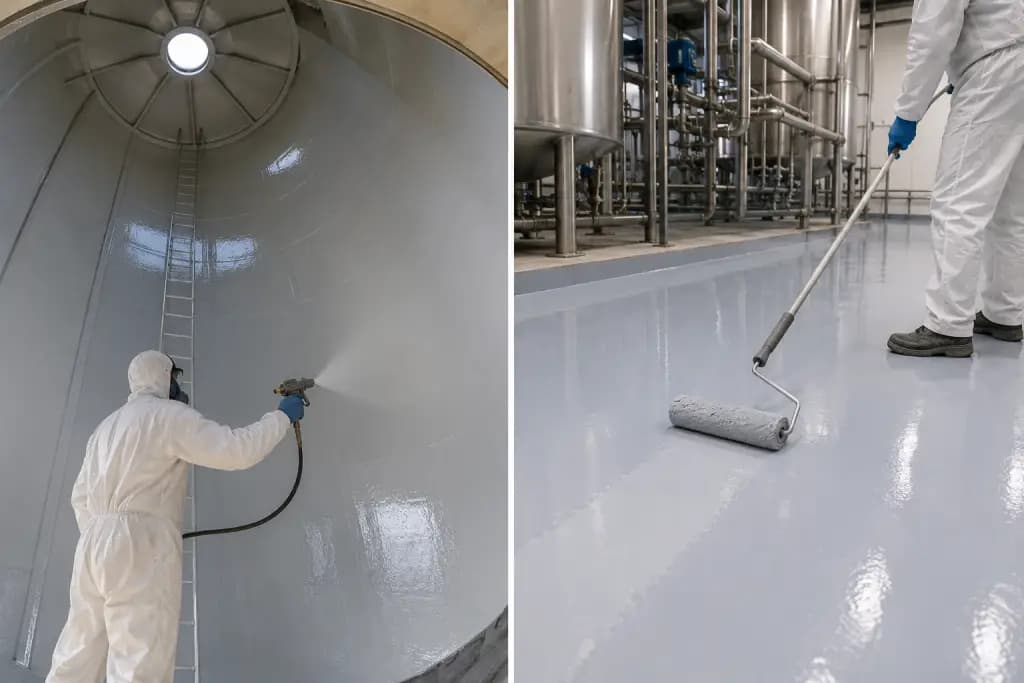 Aplicación de resinas epoxídicas alimentarias certificadas